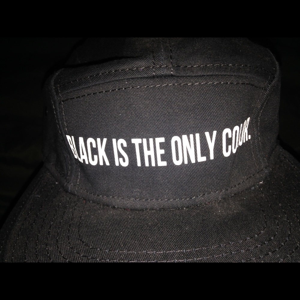 5 Panel "Black is the Only Color" snapback